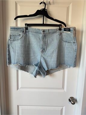 Abercrombie & Fitch Light Wash Denim Cutoff Shorts